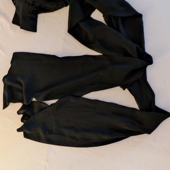 Altuzarra Swiss Dot Sheer Tie-Neck Flowy Elegant Timeless Black Sheer Blouse - Picture 8 of 13